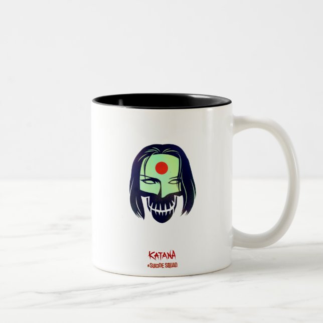 Suicide Squad | Katana Head Icon Two-Tone Coffee Mug (Right)