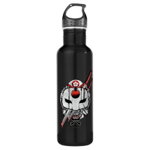 Suicide Squad   Katana Mask & Swords Tattoo Art 710 Ml Water Bottle