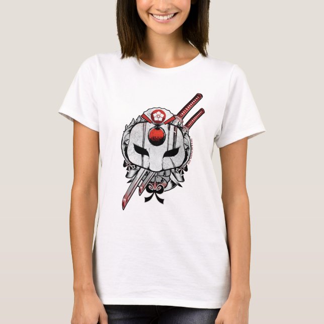 Suicide Squad | Katana Mask & Swords Tattoo Art T-Shirt (Front)
