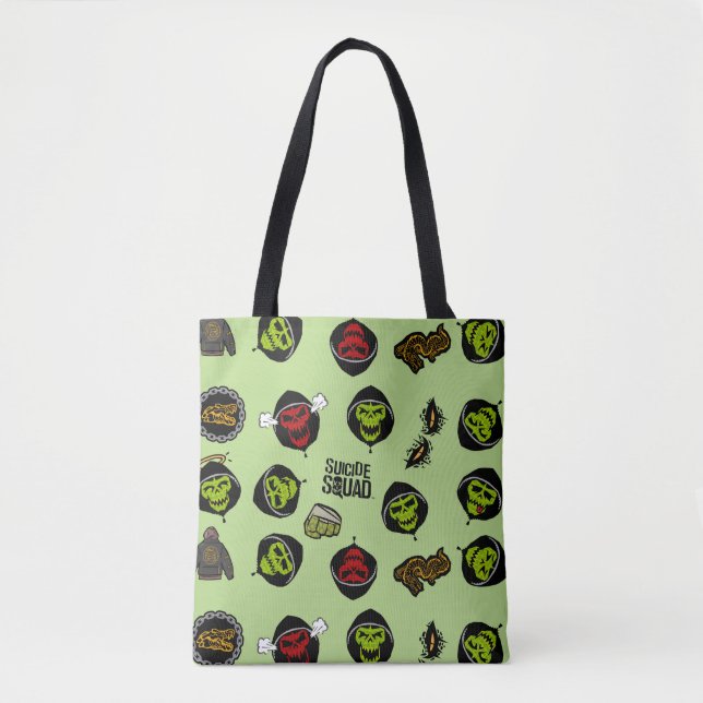 Suicide Squad | Killer Croc Emoji Pattern Tote Bag (Front)