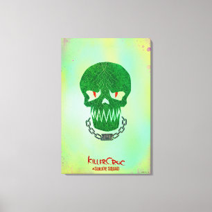 Suicide Squad   Killer Croc Head Icon Canvas Print