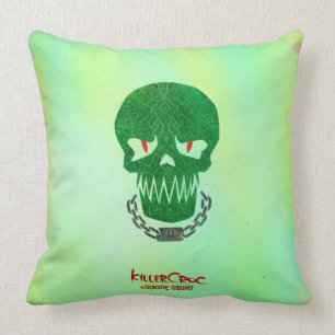 Suicide Squad   Killer Croc Head Icon Throw Pillow