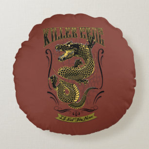 Suicide Squad   Killer Croc Tattoo Round Pillow