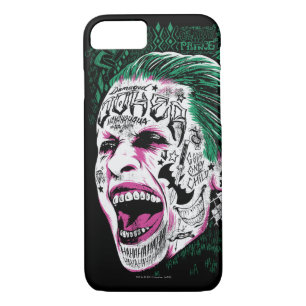 Suicide Squad Laughing Joker Head Sketch Case-Mate iPhone Case