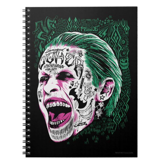 Suicide Squad | Laughing Joker Head Sketch Notebook (Front)