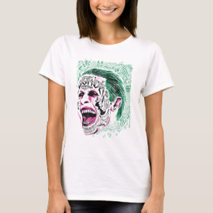 Suicide Squad   Laughing Joker Head Sketch T-Shirt