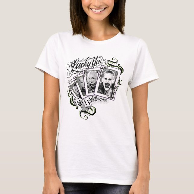 Suicide Squad | "Lucky You" Playing Cards T-Shirt (Front)