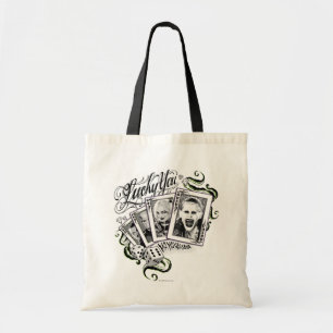 Suicide Squad   "Lucky You" Playing Cards Tote Bag