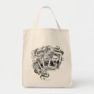 Suicide Squad   "Lucky You" Playing Cards Tote Bag