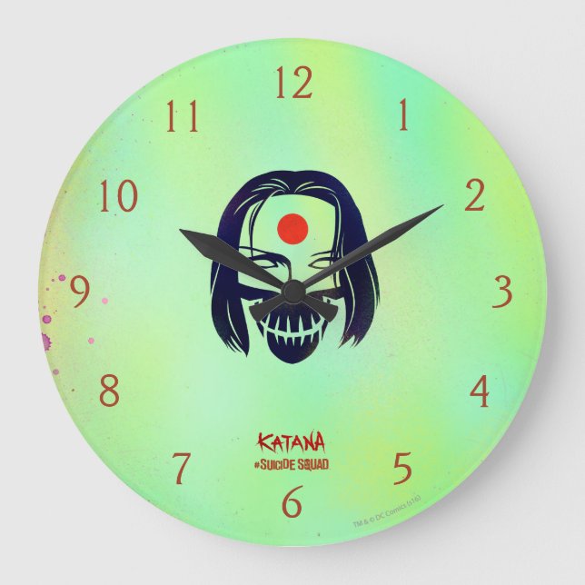Suicide Squad | Ms Katana Head Icon Large Clock (Front)