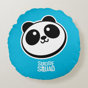Suicide Squad   Panda Purveyors Logo Round Pillow