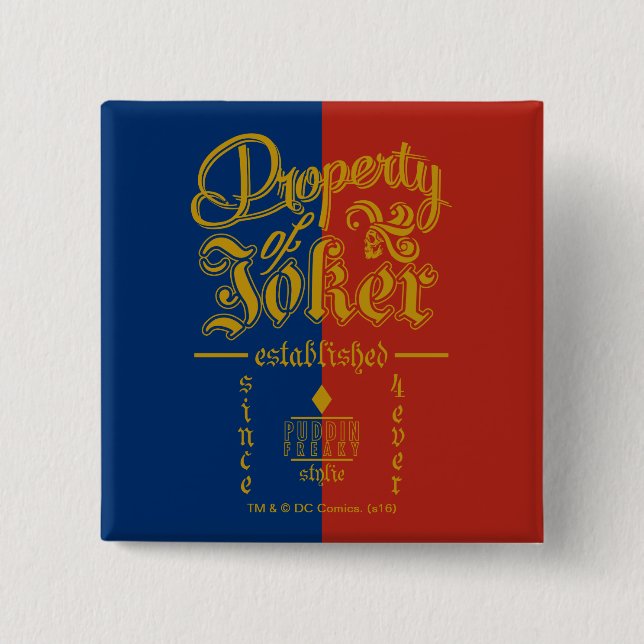 Suicide Squad | Puddin Freaky 2 Inch Square Button (Front)