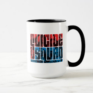 Suicide Squad   Red and Blue Logo Mug