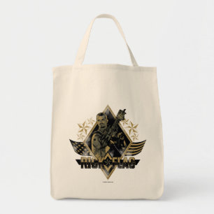 Suicide Squad   Rick Flag Badge Tote Bag