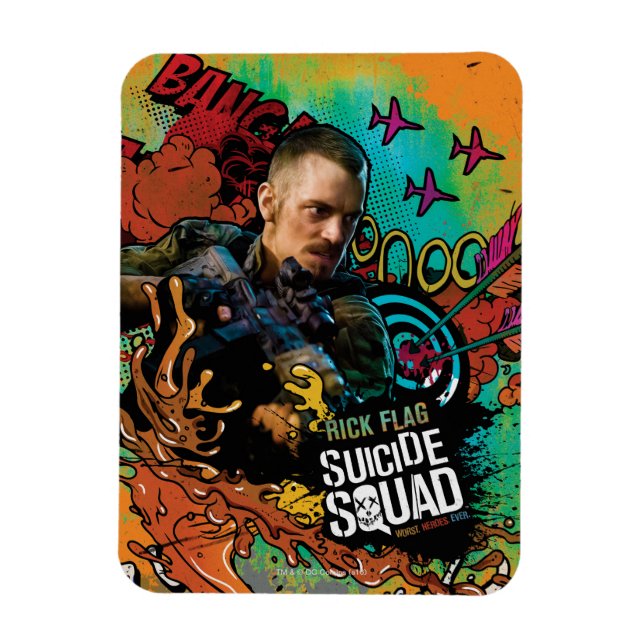 Suicide Squad | Rick Flag Character Graffiti Magnet (Vertical)