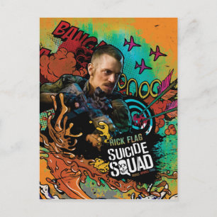 Suicide Squad   Rick Flag Character Graffiti Postcard