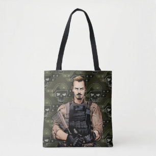 Suicide Squad   Rick Flag Comic Book Art Tote Bag