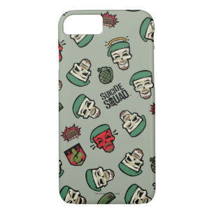 Suicide Squad   Rick Flag Emoji Pattern iPhone 8/7 Case