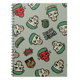 Suicide Squad Rick Flag Emoji Pattern Notebook