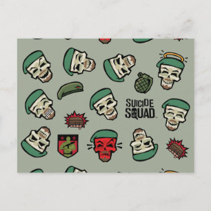 Suicide Squad   Rick Flag Emoji Pattern Postcard