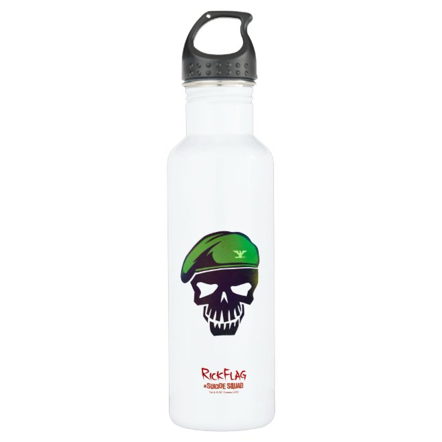 Suicide Squad | Rick Flag Head Icon 710 Ml Water Bottle (Front)