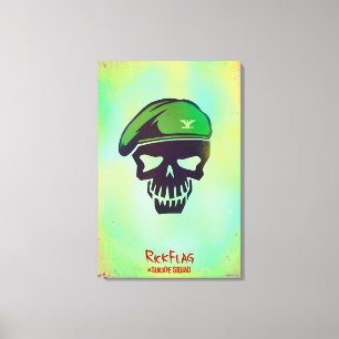 Suicide Squad   Rick Flag Head Icon Canvas Print
