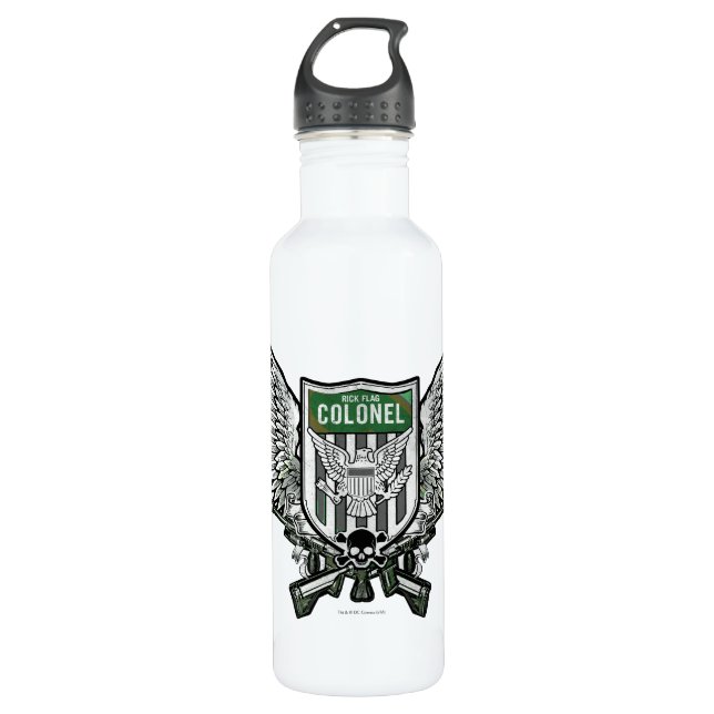 Suicide Squad | Rick Flag Winged Crest Tattoo Art 710 Ml Water Bottle (Front)