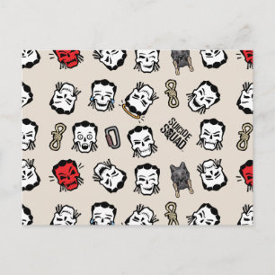 Suicide Squad   Slipknot Emoji Pattern Postcard