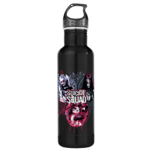 Suicide Squad Squad Girls Graffiti Badges 710 Ml Water Bottle