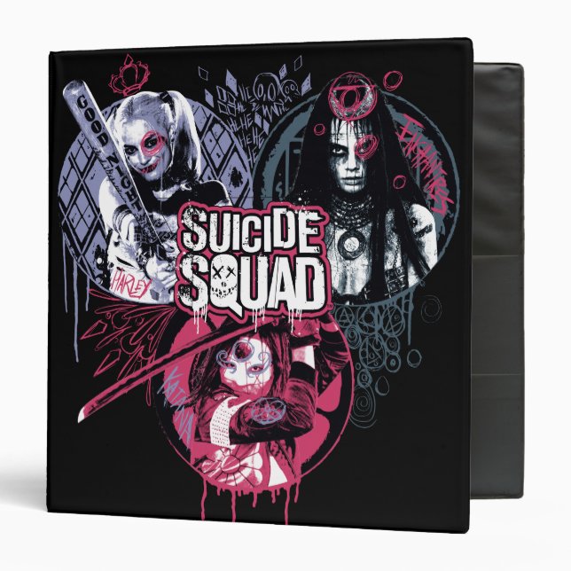 Suicide Squad | Squad Girls Graffiti Badges Binder (Front/Inside)
