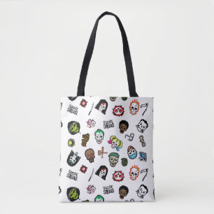 Suicide Squad   Suicide Squad Emoji Pattern Tote Bag