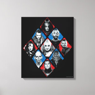 Suicide Squad   Task Force X Checkered Diamond Canvas Print