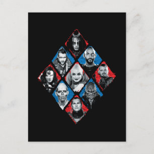 Suicide Squad   Task Force X Checkered Diamond Postcard