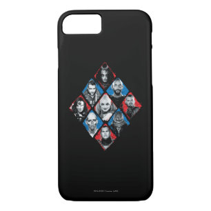 Suicide Squad Task Force X Chequered Diamond iPhone 8/7 Case