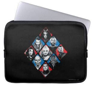 Suicide Squad Task Force X Chequered Diamond Laptop Sleeve