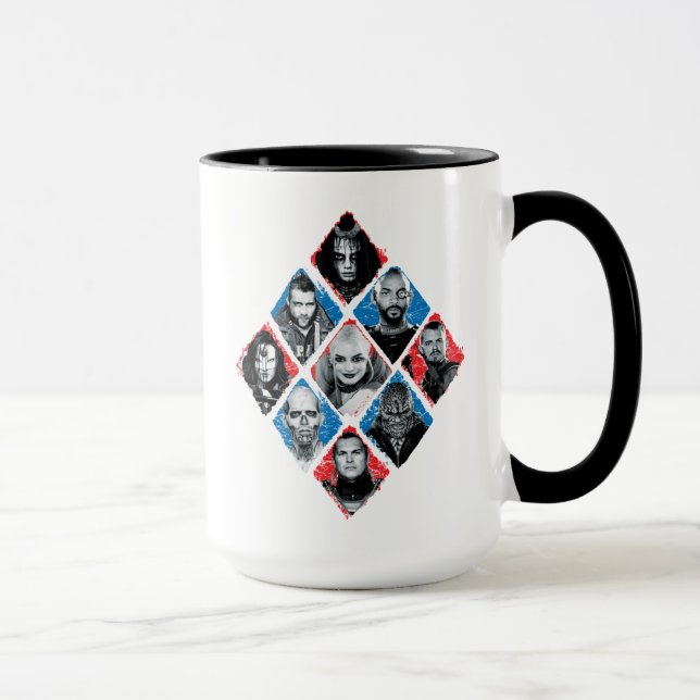 Suicide Squad | Task Force X Chequered Diamond Mug (Right)