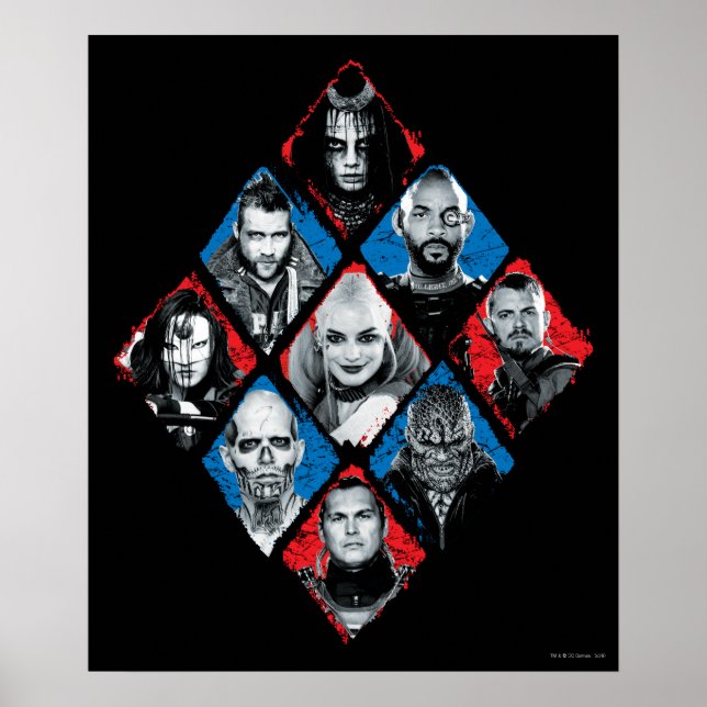 Suicide Squad | Task Force X Chequered Diamond Poster (Front)