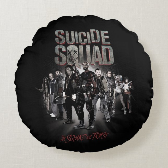 Suicide Squad |Task Force X Lineup Round Pillow (Front)