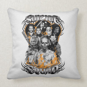 Suicide Squad   Task Force X Tribal Tattoo Throw Pillow