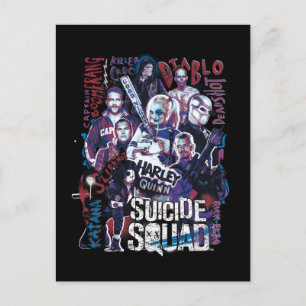 Suicide Squad   Task Force X Typography Photo Postcard