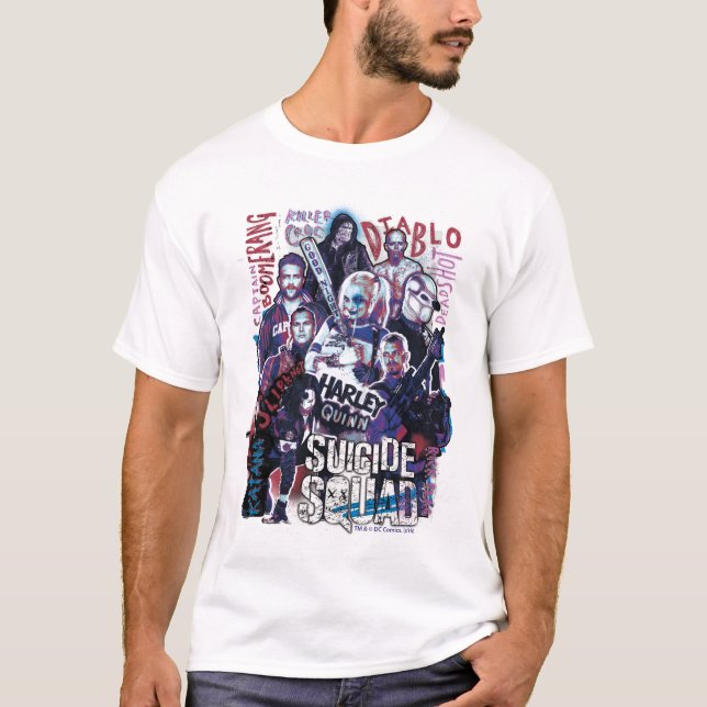 Suicide Squad | Task Force X Typography Photo T-Shirt (Front)
