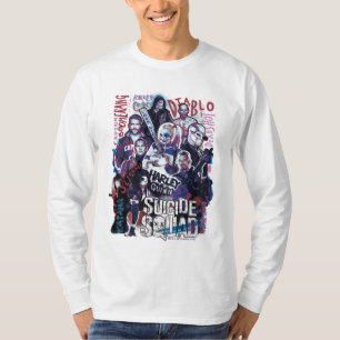 Suicide Squad Task Force X Typography Photo T-Shirt