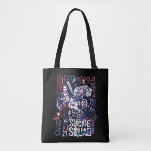 Suicide Squad Task Force X Typography Photo Tote Bag