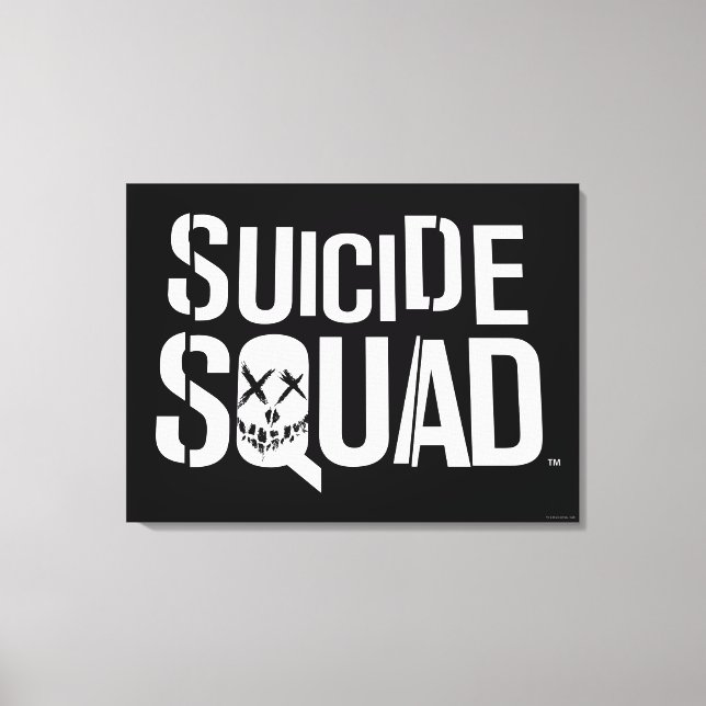 Suicide Squad | White Logo Canvas Print (Front)