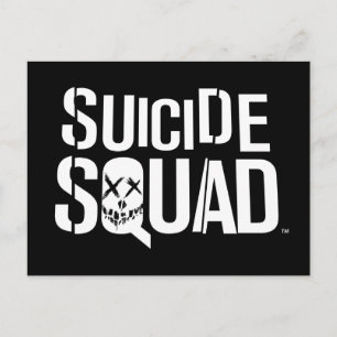 Suicide Squad White Logo Postcard
