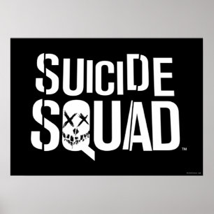 Suicide Squad White Logo Poster