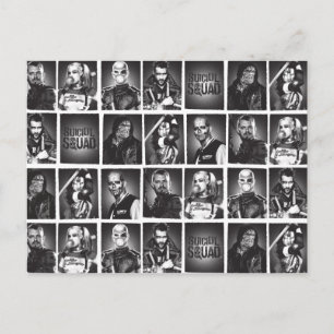 Suicide Squad   Yearbook Pattern Postcard