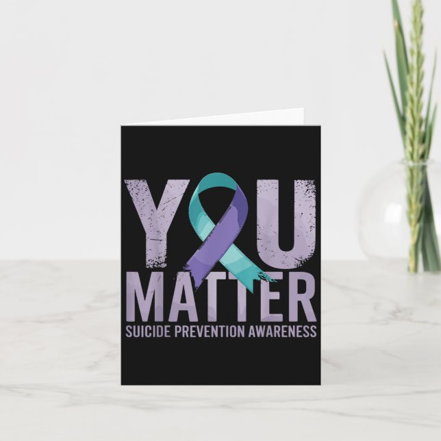 Suicides Prevention Shirts Suicide Awareness  Card (Front)