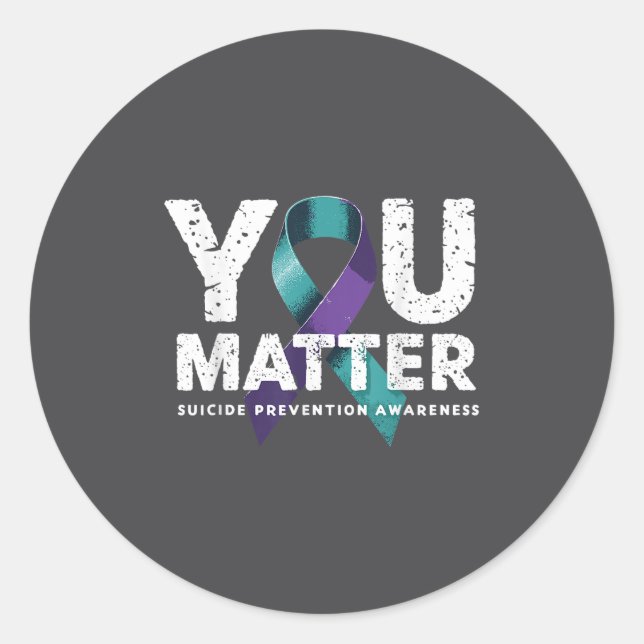 Suicides Prevention Shirts Suicide Awareness  Classic Round Sticker (Front)