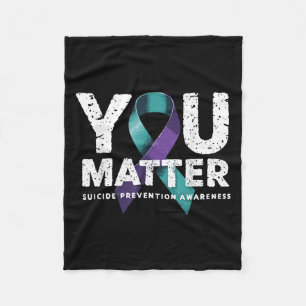 Suicides Prevention Shirts Suicide Awareness  Fleece Blanket
